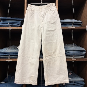 1920-30s US NAVY SAILOR PANT WHITE