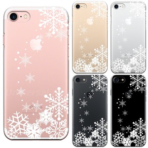【3～5営業日以内に発送】 iPhone8 ケース おしゃれ 雪の結晶 かわいい 大人 アイフォン ハード クリア ケース カバー iPhone7ジャケット 雪の結晶　冬　シンプル　可愛い　使いやすい