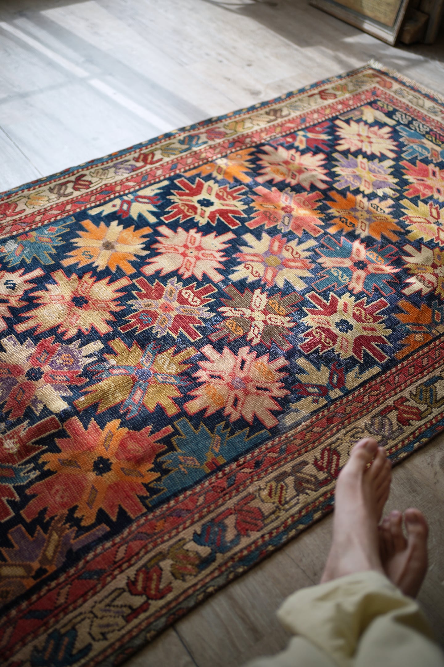 207】Semi Antique Caucasian Kuba Rug 1940's | ヴィンテージラグ専門