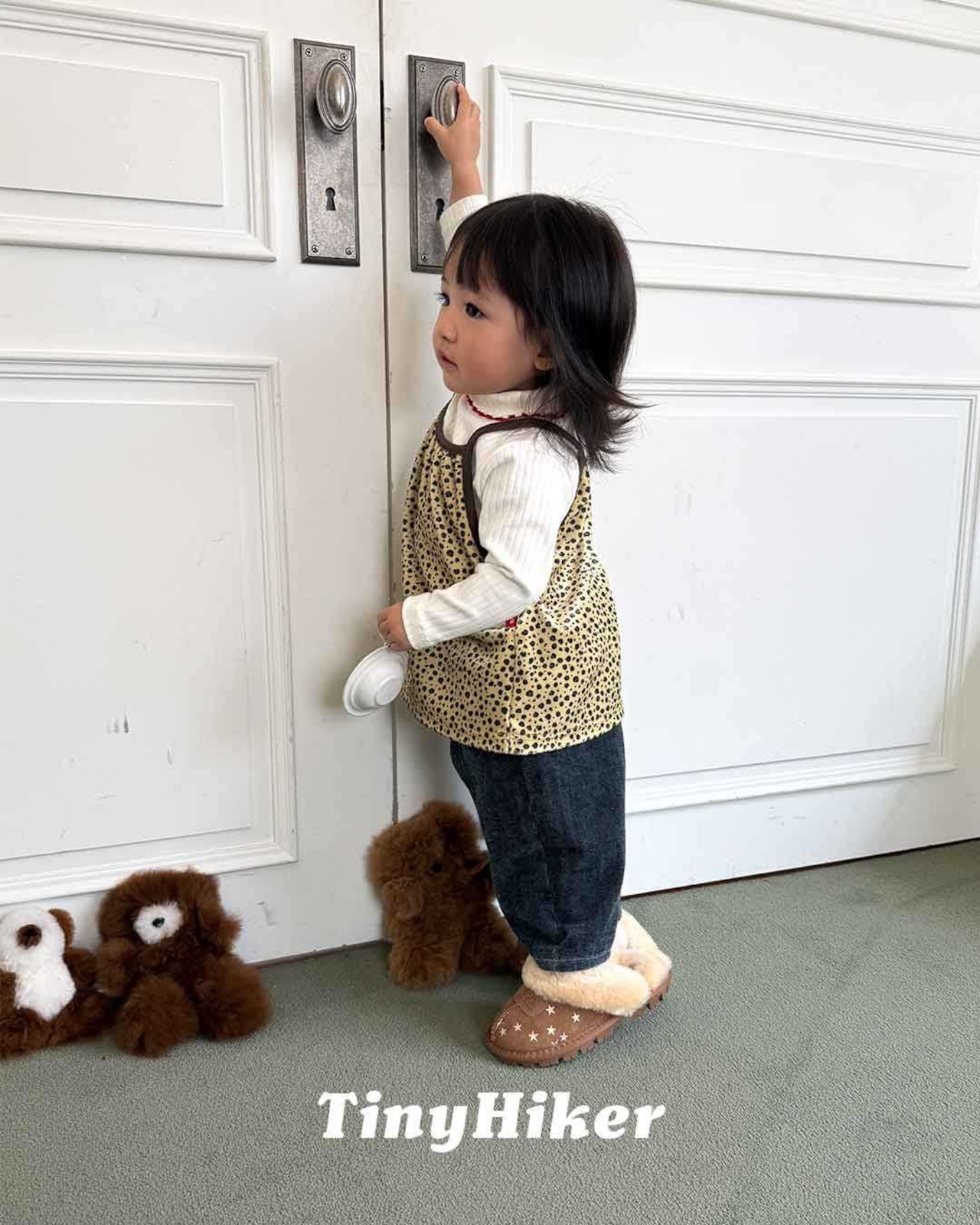 〖取寄〗韓国子供服 / 26winter / TinyHiker / レオパードワンピース / キッズ *XS~XL*