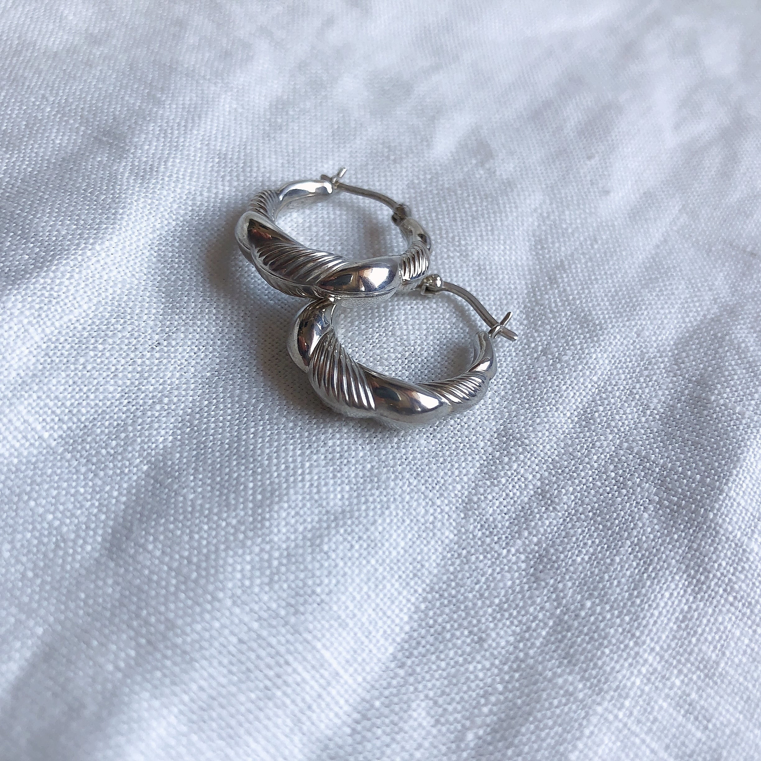 vintageシルバーデザインフープピアスsilver925 | CHAINON vintageシルバーデザインフープピアスsilver925 | CHAINON