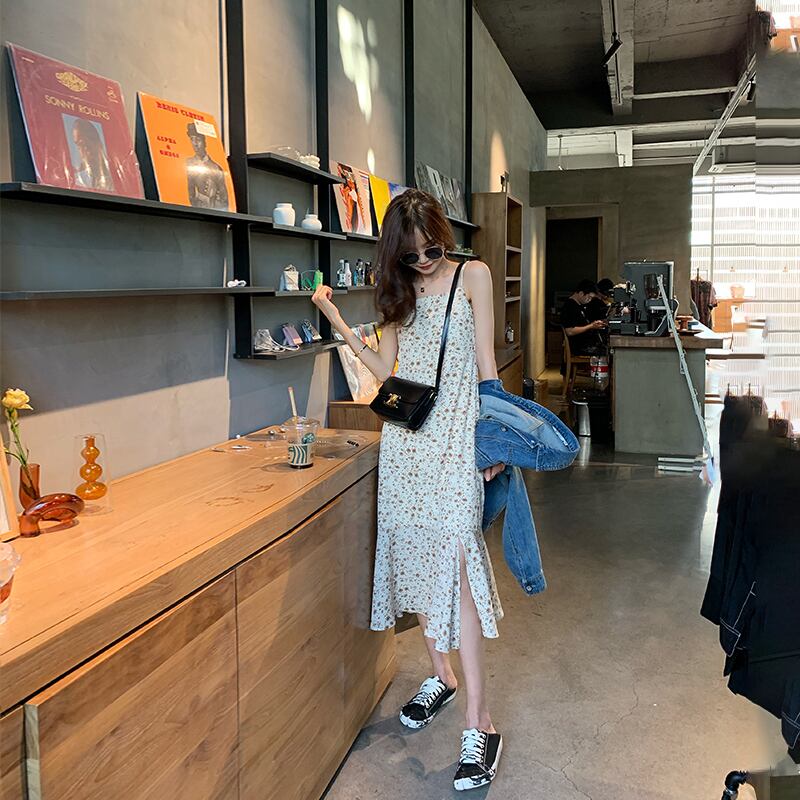 サマーブラックスカート フローラルレディース 夏物 花柄 HUCHUJING22450982849