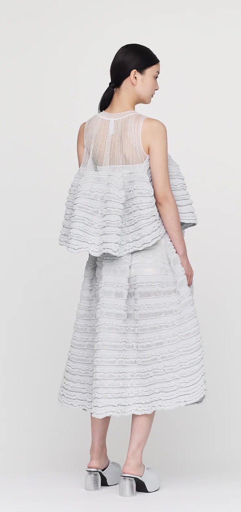 CFCL】POTTERY SWELL LUCENT GLITTER SLEEVELESS BUST FLARE TOP