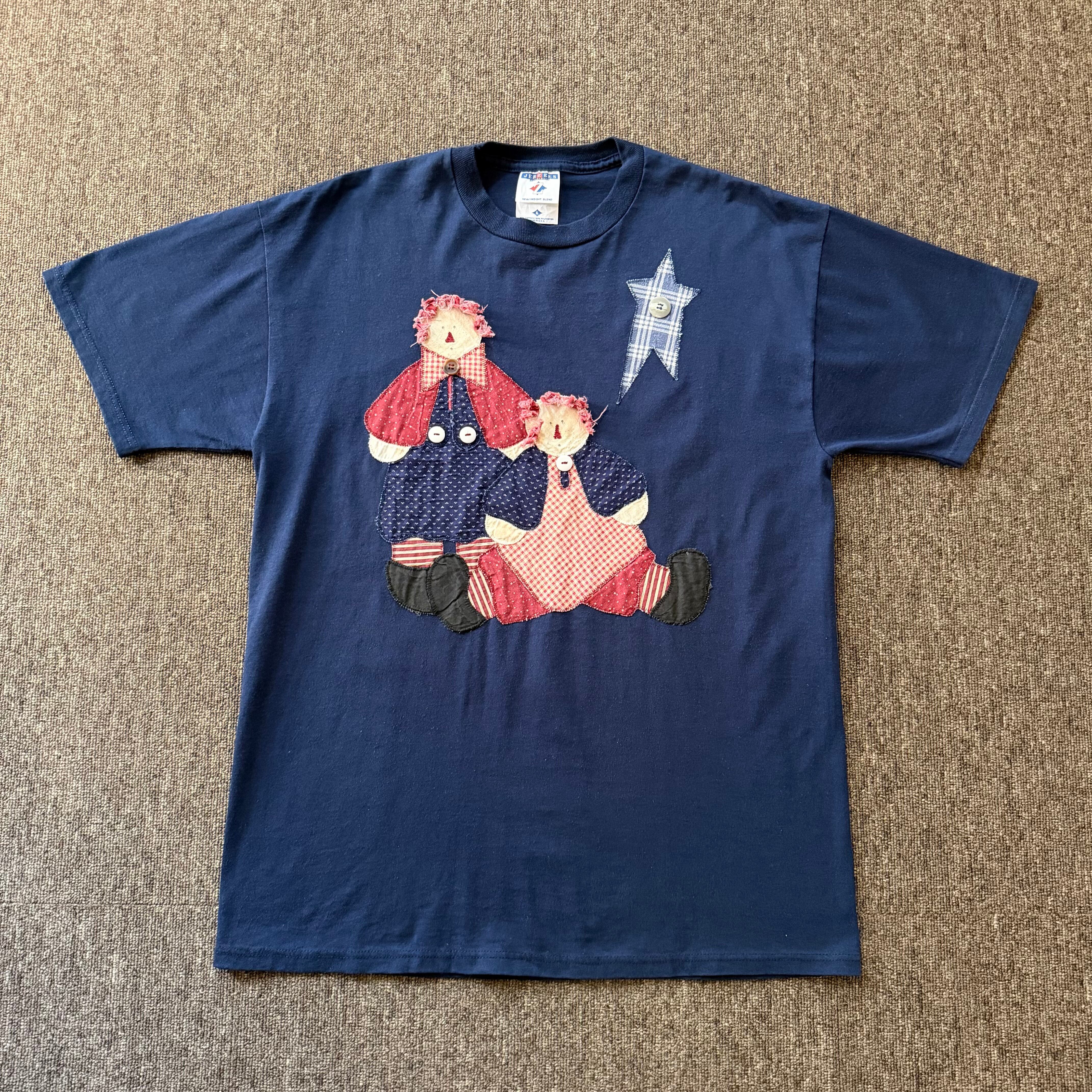 80s〜 【Disney】ディズニー ミッキーマウス 青タグ Tシャツ size.L