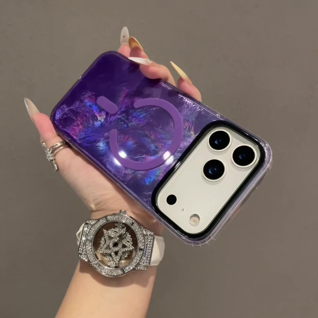 iPhone17シリーズ専用 】煌めくオーロラ◎MagSafe対応ケース 8色から