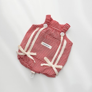 予約【DURANG RURANG】Cotton Ribbon Top (Brick Red)