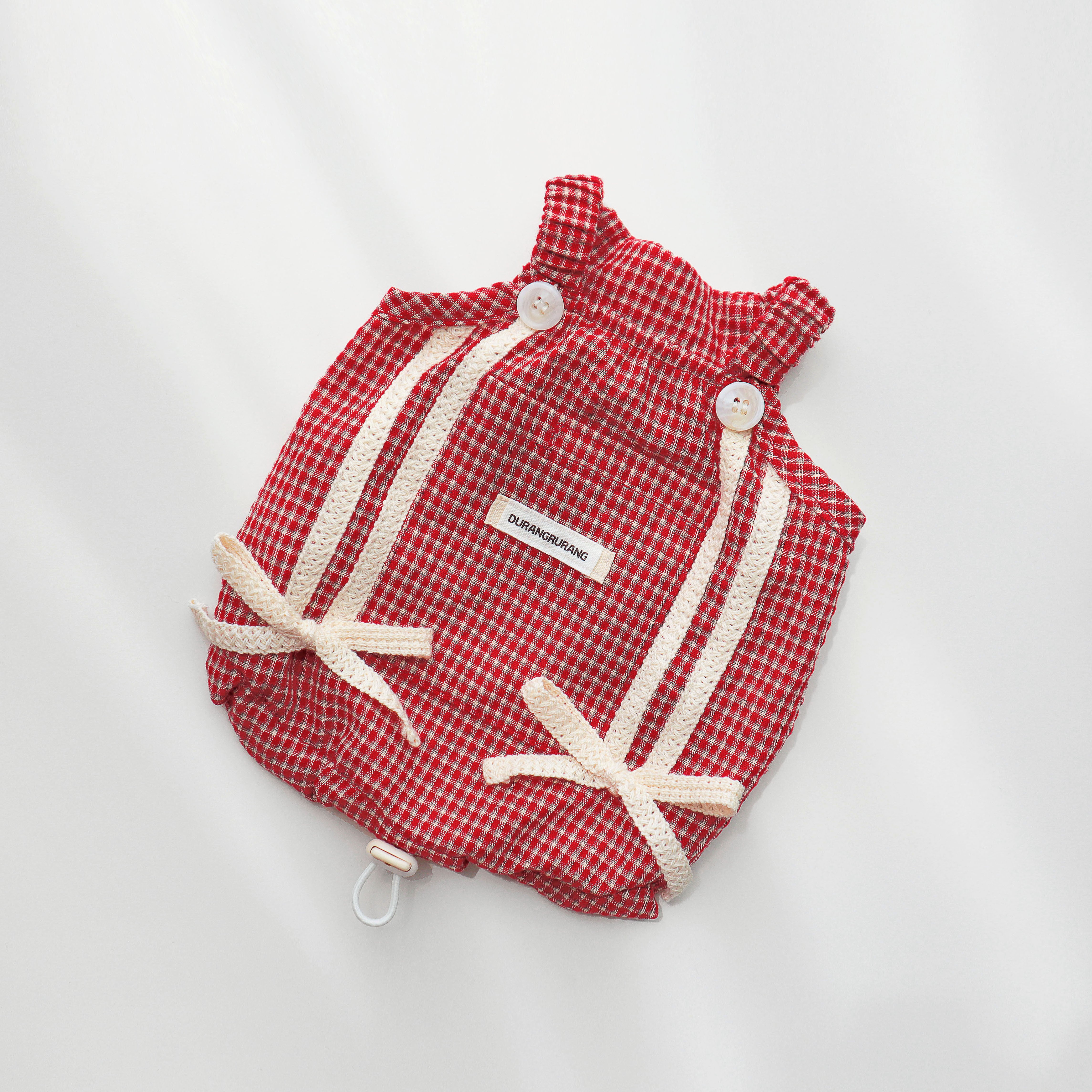 予約【DURANG RURANG】Cotton Ribbon Top (Brick Red)
