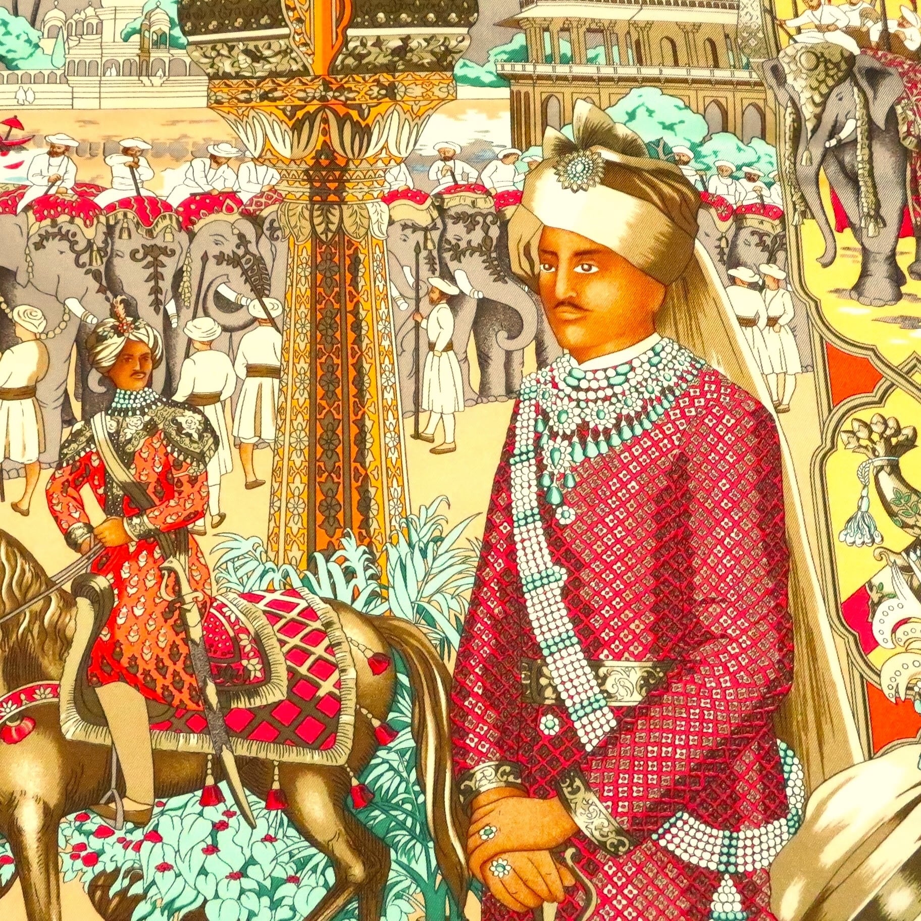 エルメス HERMES/スカーフ カレ90 マハラジャ MAHARAJAS インド 宮廷