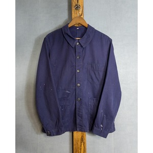 【1960s】"Adolphe Lafont", French Work Cotton Twill Jacket 2, Good Fabric!!