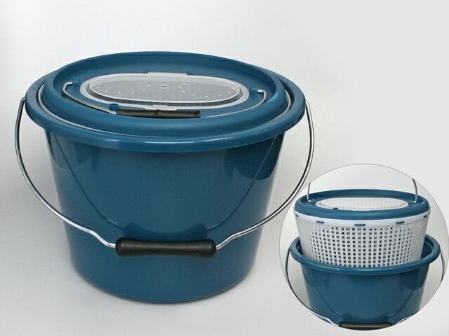 活かしアジバケツ 10L パステルブルー 内かご付 釣り具 | PAY ID
