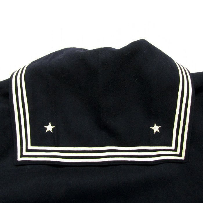 US NAVY☆米海軍☆セーラーシャツ☆ブラック☆S〜M☆ワッペン☆ミリタリー