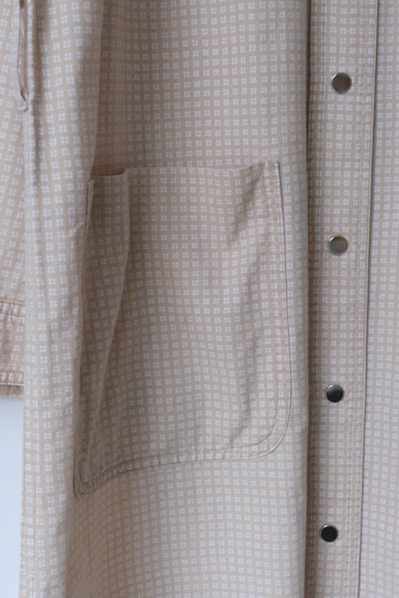 Vuokko geometric mini check belted shirt dress