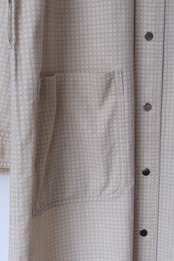 Vuokko geometric mini check belted shirt dress