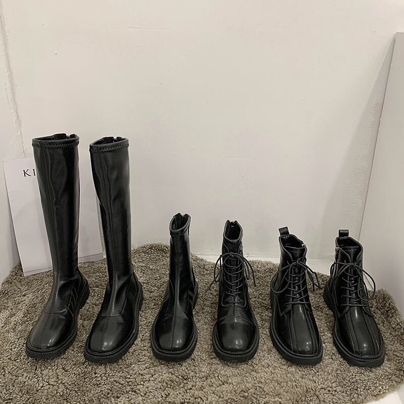 ブーツスタイルショートソリッド カラーレース 靴 シューズ ソリッドカラー フェイクシューズ76951106632