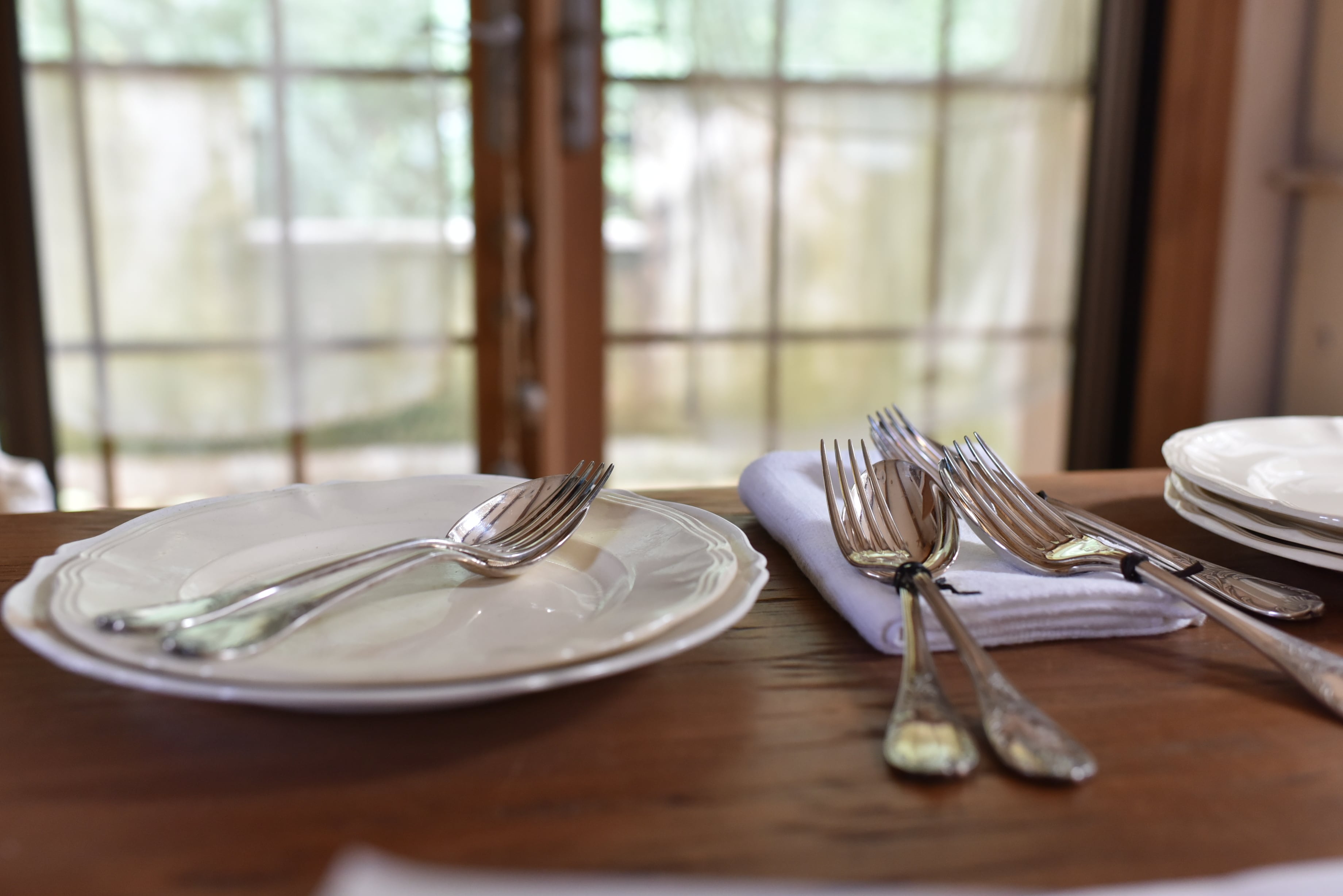 シルバーカトラリー(フォークとスプーンのセット) フレンチアンティーク