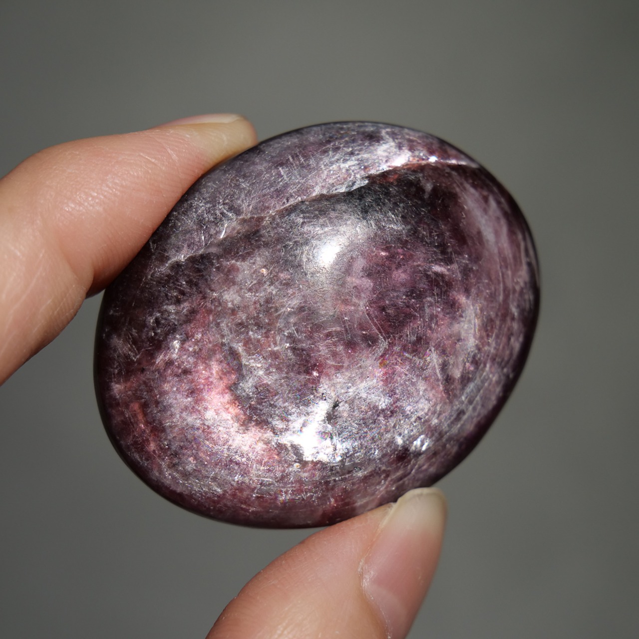 パープルマイカ レピドライト / パーム 握り石