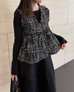 ツイードペプラムベスト[60001]