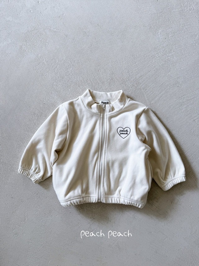 予約 Peach fleece zip-up  [peach peach]