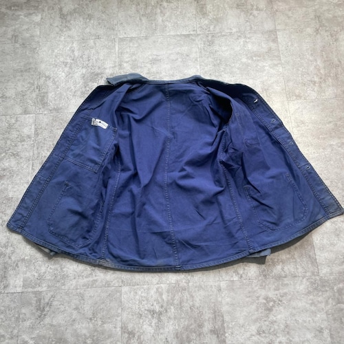50-60s サンフェード BLEU VERDUN フレンチワークジャケット 詳細写真3