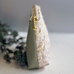 大人のためのインド刺繍ポーチ /WHITE（S） 　