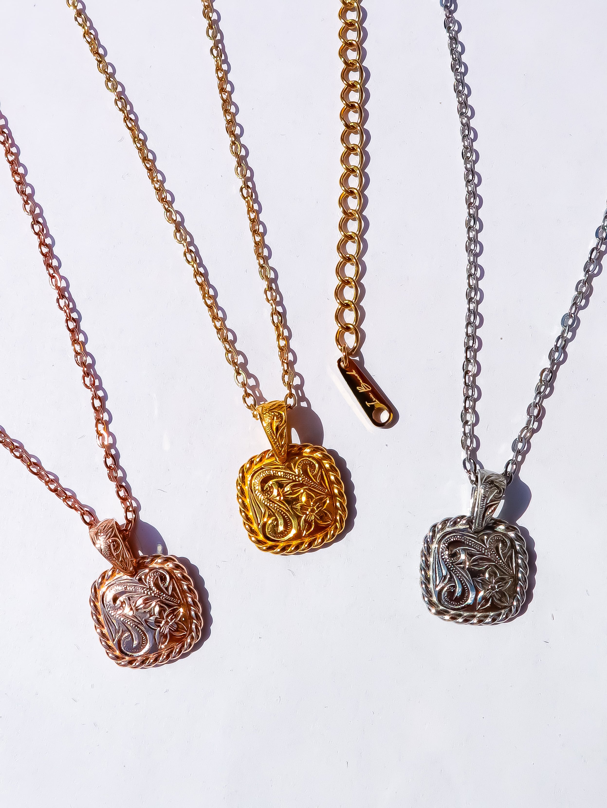 Rope square necklace