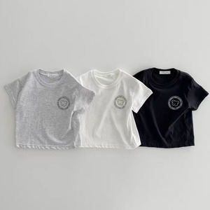 【BABY&KID】夏新作クマ英字ミニマリズムTシャツ 全3色