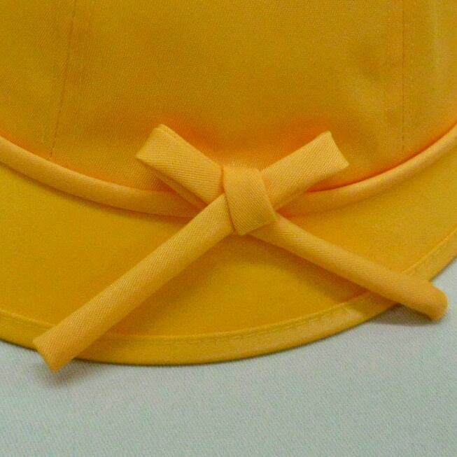 №1418 黄ハット：（横リボン付） | Tomiya hat shop / 兵庫・豊岡