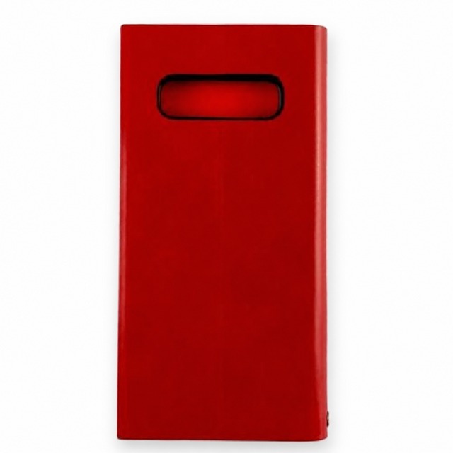 Galaxy S10+ SC-04L/SCV42ケースレッド 薄型PUレザーフラップ PRIME カード収納 ワイヤレス充電