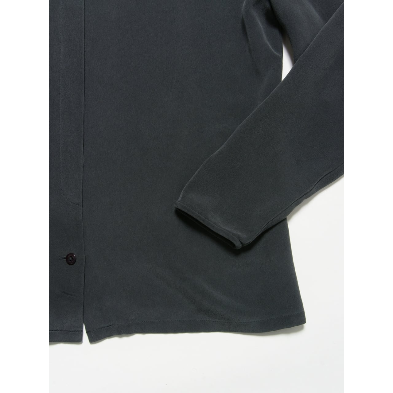 【DANA BUCHMAN】Collarless silk blouse（ディナバックマン ノーカラーシルクブラウス シャツ）5b