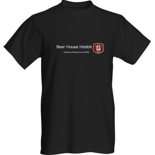 【新作】Beer House Hobbit　ロゴTシャツ黒色