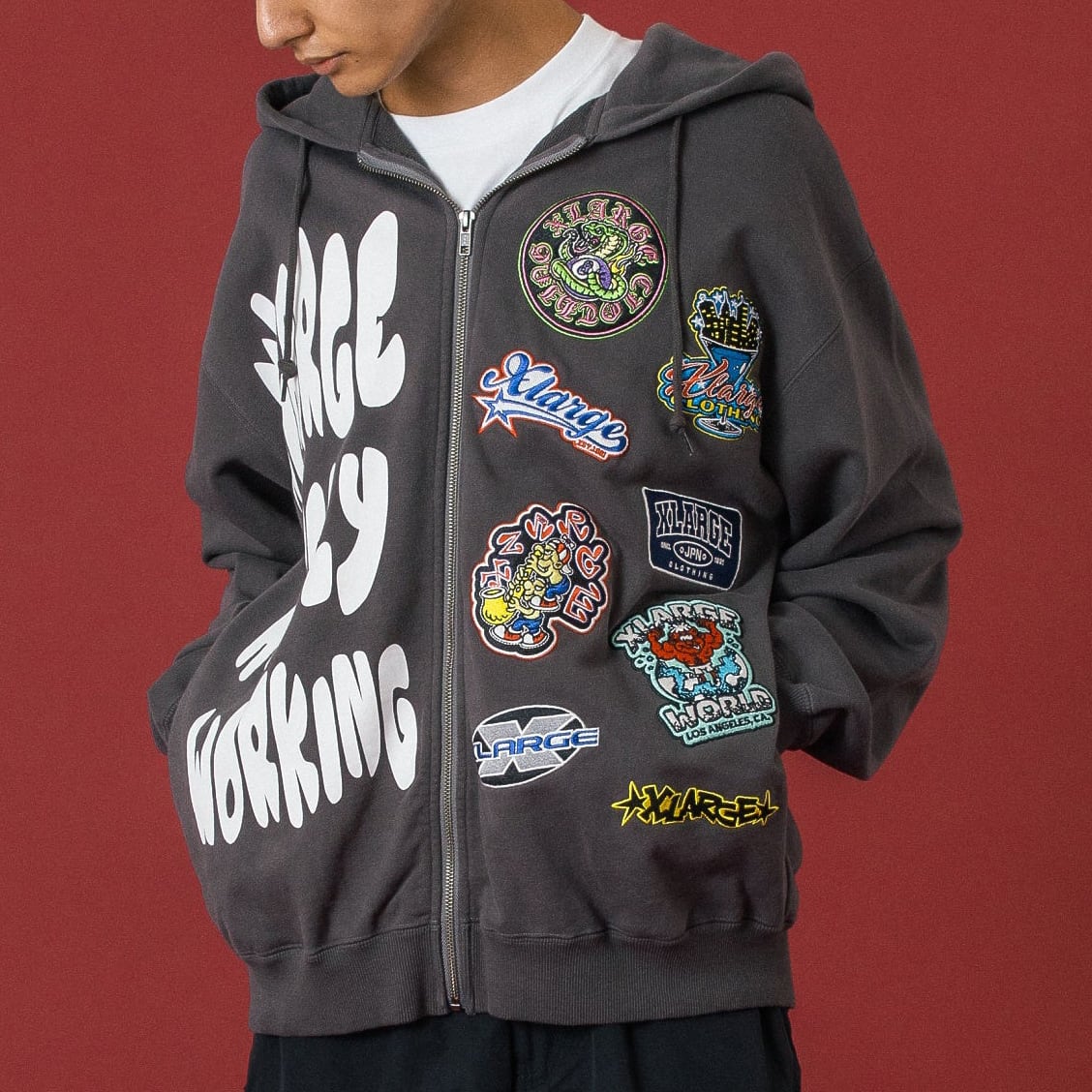 XLARGE（エクストララージ） MULTI LOGO ZIP UP HOODED SWEATSHIRT