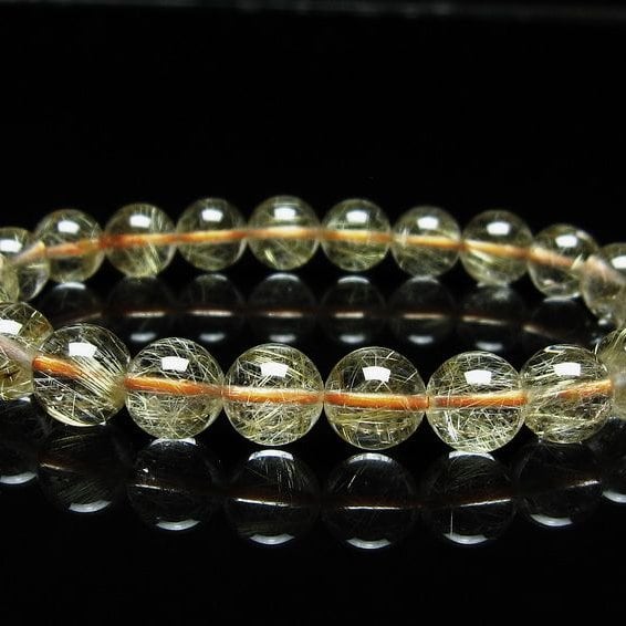 ルチルクォーツ ブレスレット 9mm タイチンルチル ブレスレット メール便可 [M便 1/10] 111-49227