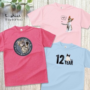 猫さん☆ドライＴシャツ（速乾･吸汗･UPF20）