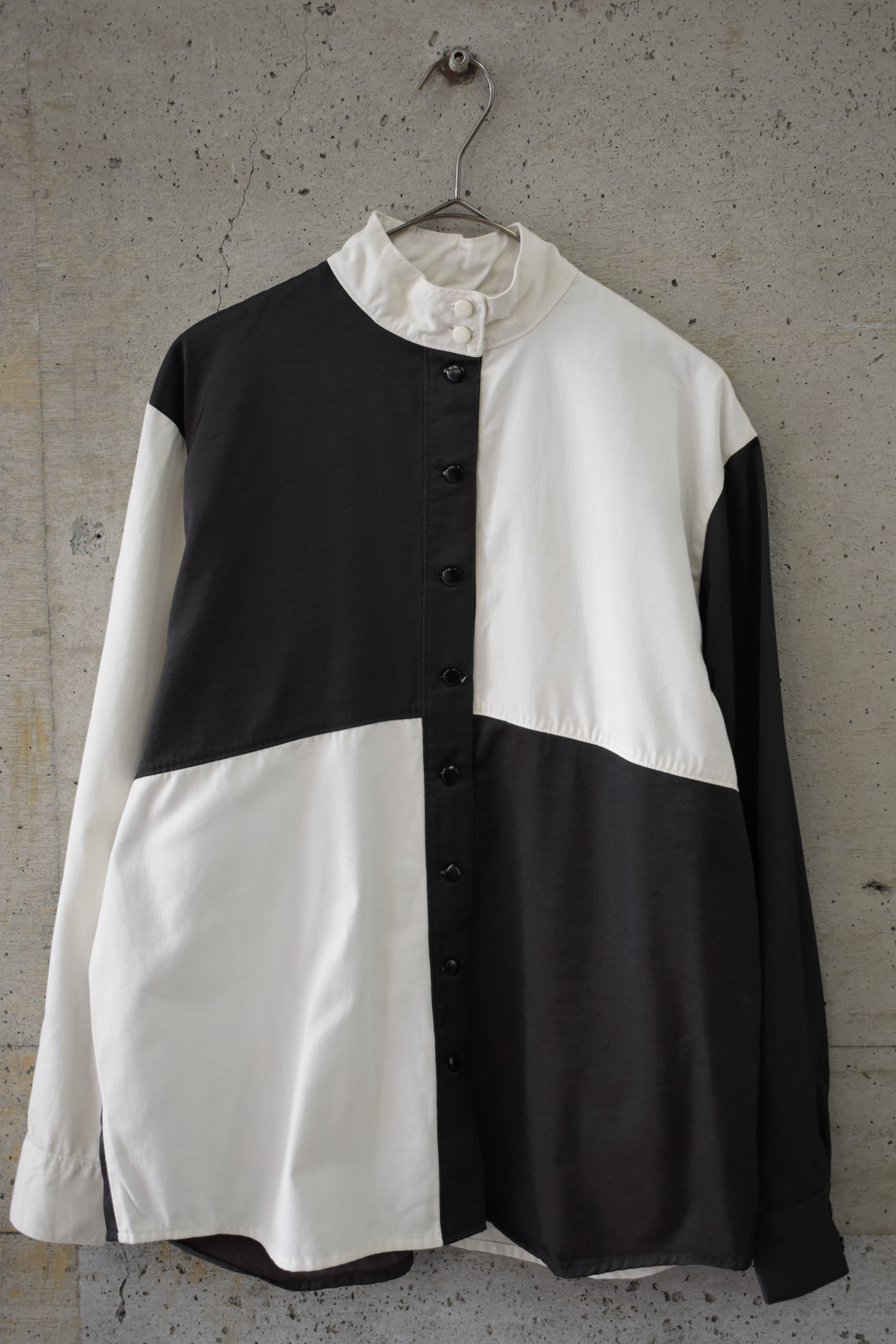 Monotone color-block shirt