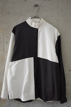 Monotone color-block shirt