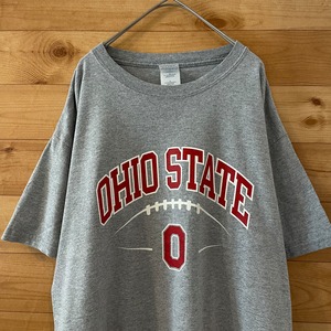 【GILDAN】カレッジ オハイオ州立大学 アーチロゴ OHIO STATE プリント Tシャツ L US古着