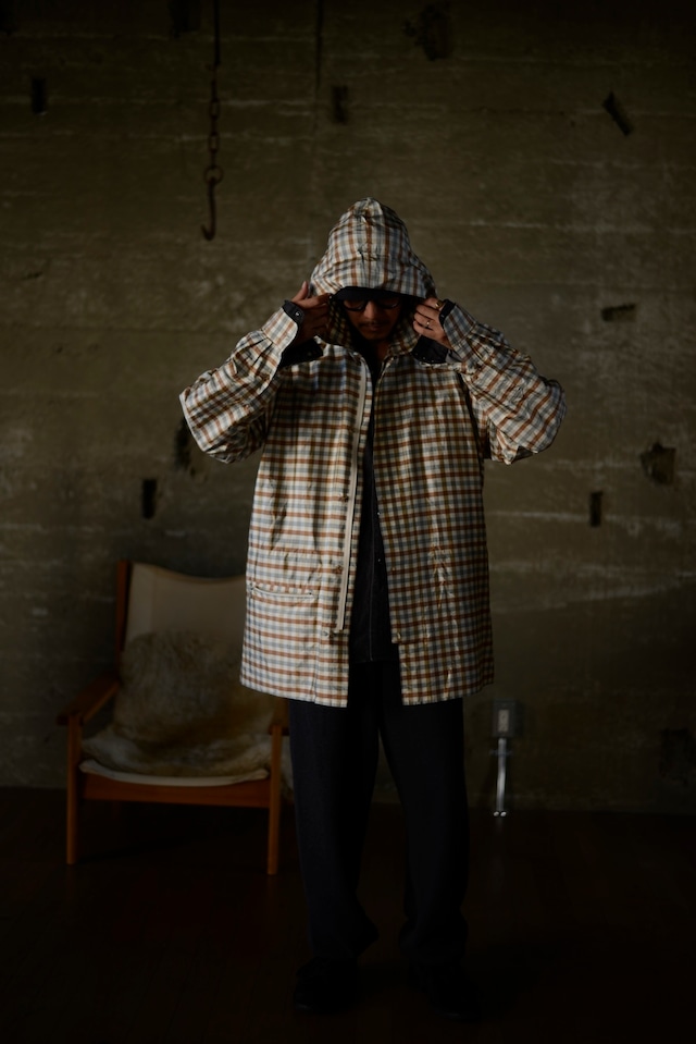NICENESS / LEVENE SILK CHECK TAFFETA PARKA