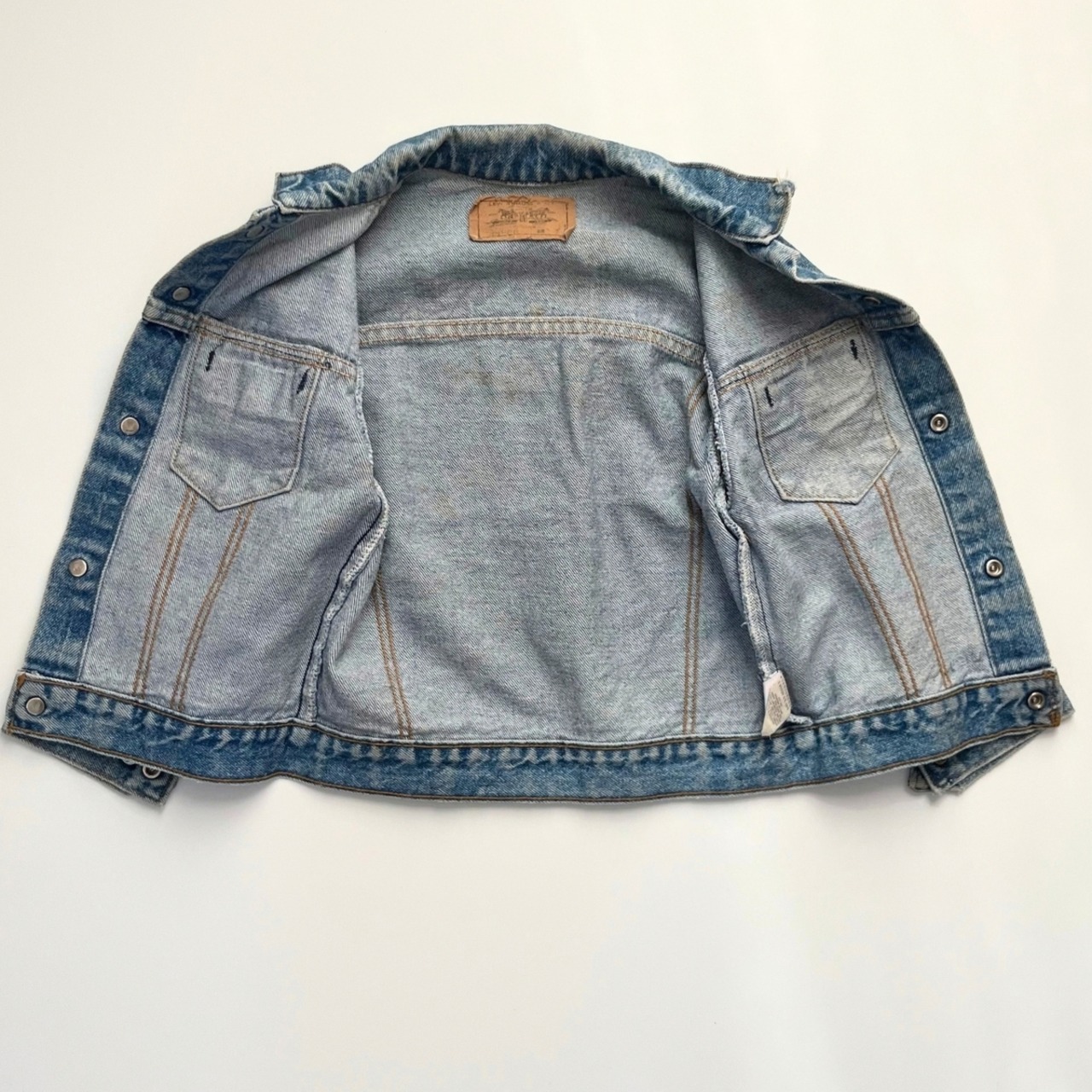 ＜VINTAGE＞Kids Levi's Denim Jacket 7Y (2610JK14)｜キッズ リーバイス ヴィンテージ デニムジャケット オレンジタブ - 10