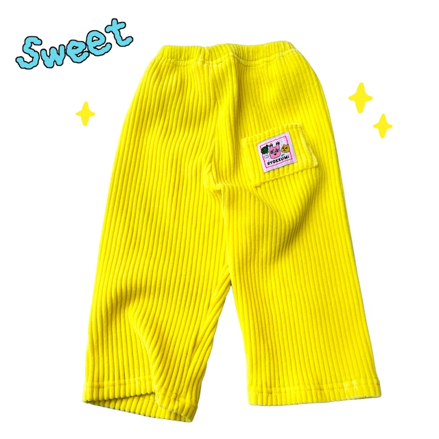 SWEET! Velour Pants - Yellow
