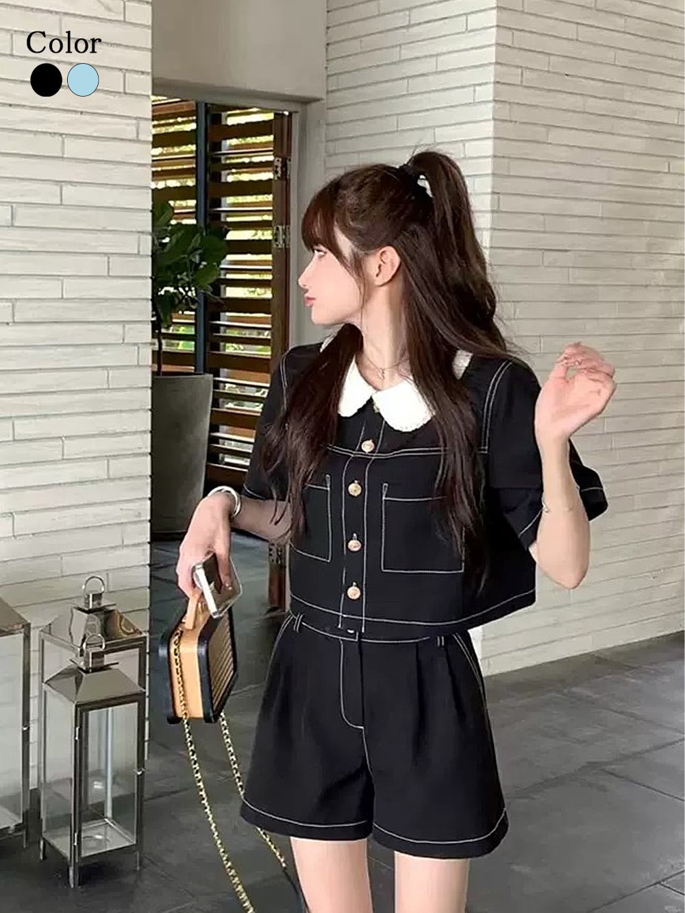 フェミニンフレンチデニムセットアップ