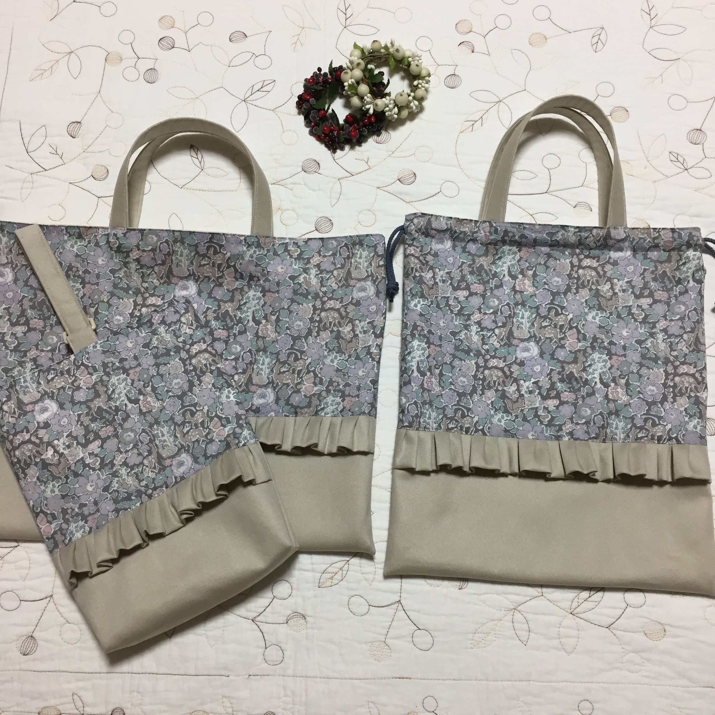 入学準備※ハンドメイド レッスンバック上履き入れ - ベビー