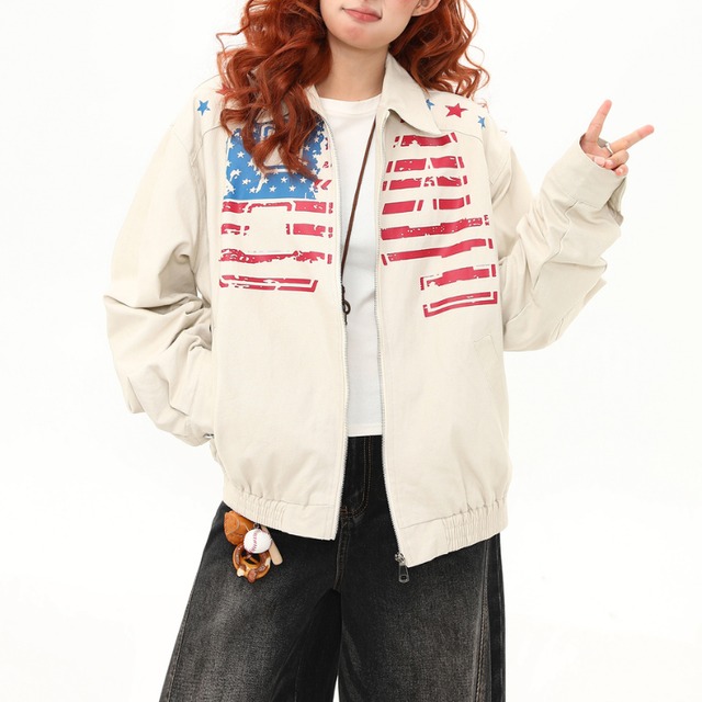 american number design jacket　アメリカンナンバーデザインジャケット　J1297