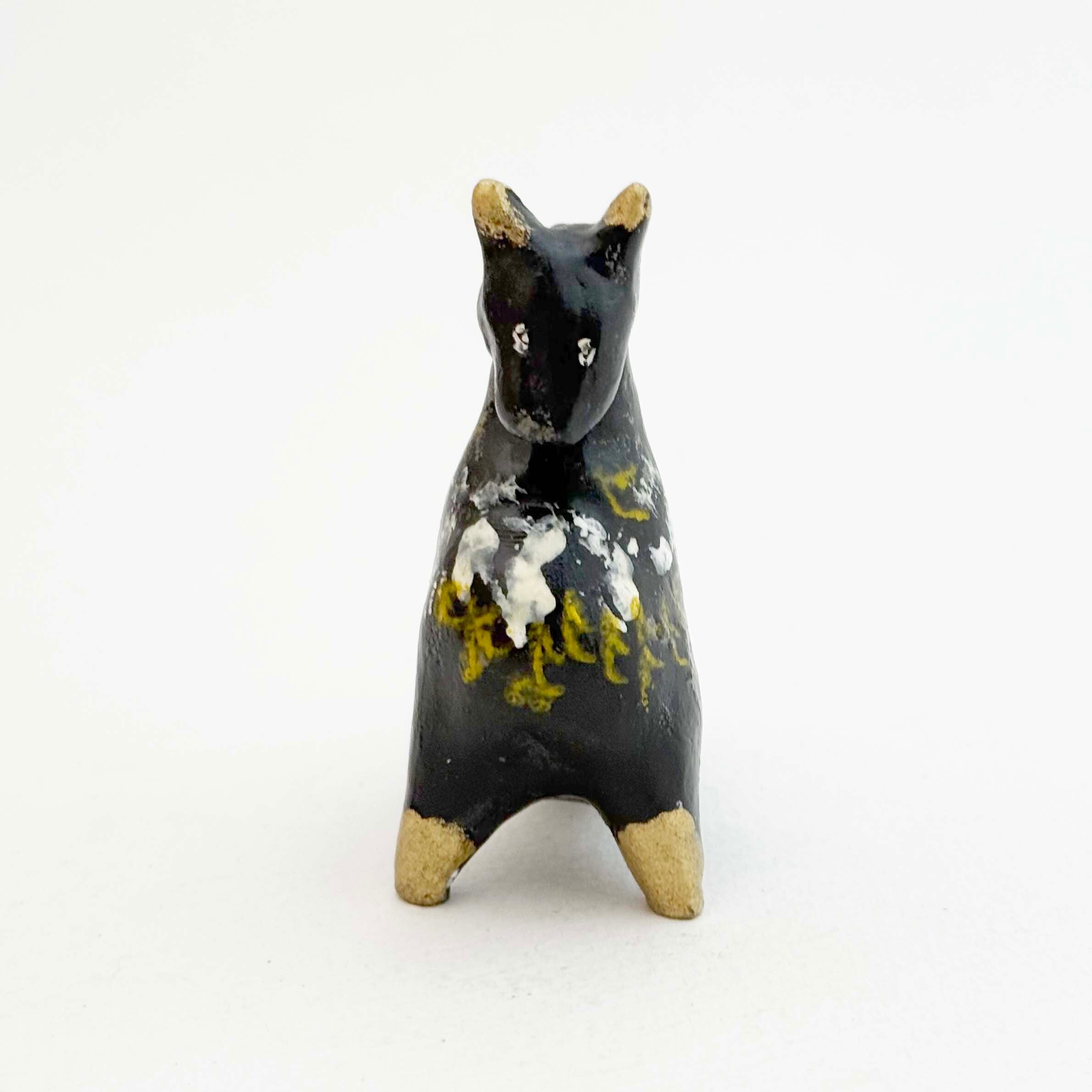 ゴロジェッツ 馬の土人形（黒）