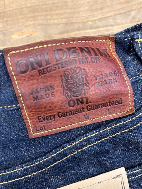 ONI DENIM(鬼デニム)20oz シークレット歌舞伎耳 ヨコイト柿渋色 ONI DENIM(鬼デニム)20oz シークレット歌舞伎耳 ヨコイト柿渋色