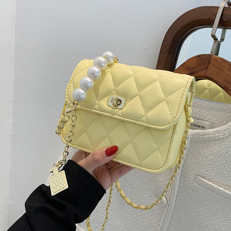 サマーチェーン 夏物 スクウェア メッセンジャーバッグ 手作りハンドバック79097807119