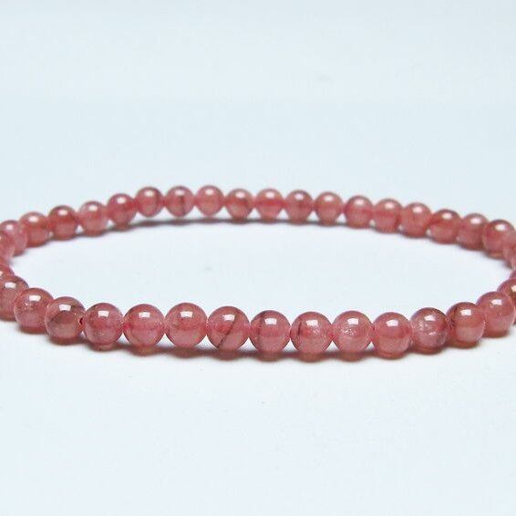 インカローズ ブレスレット 5mm ロードクロサイト ブレス 一点物 メール便可 [M便 1/10] 111-46624