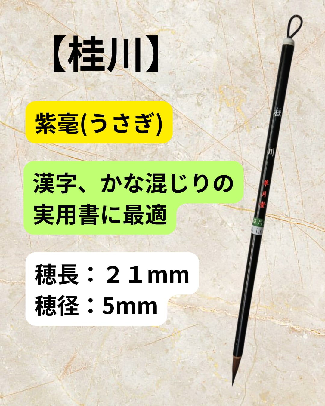 【未使用】筆　五十節川 筆【桂川】実用書 | 書道用品 高山草月堂オンラインショップ