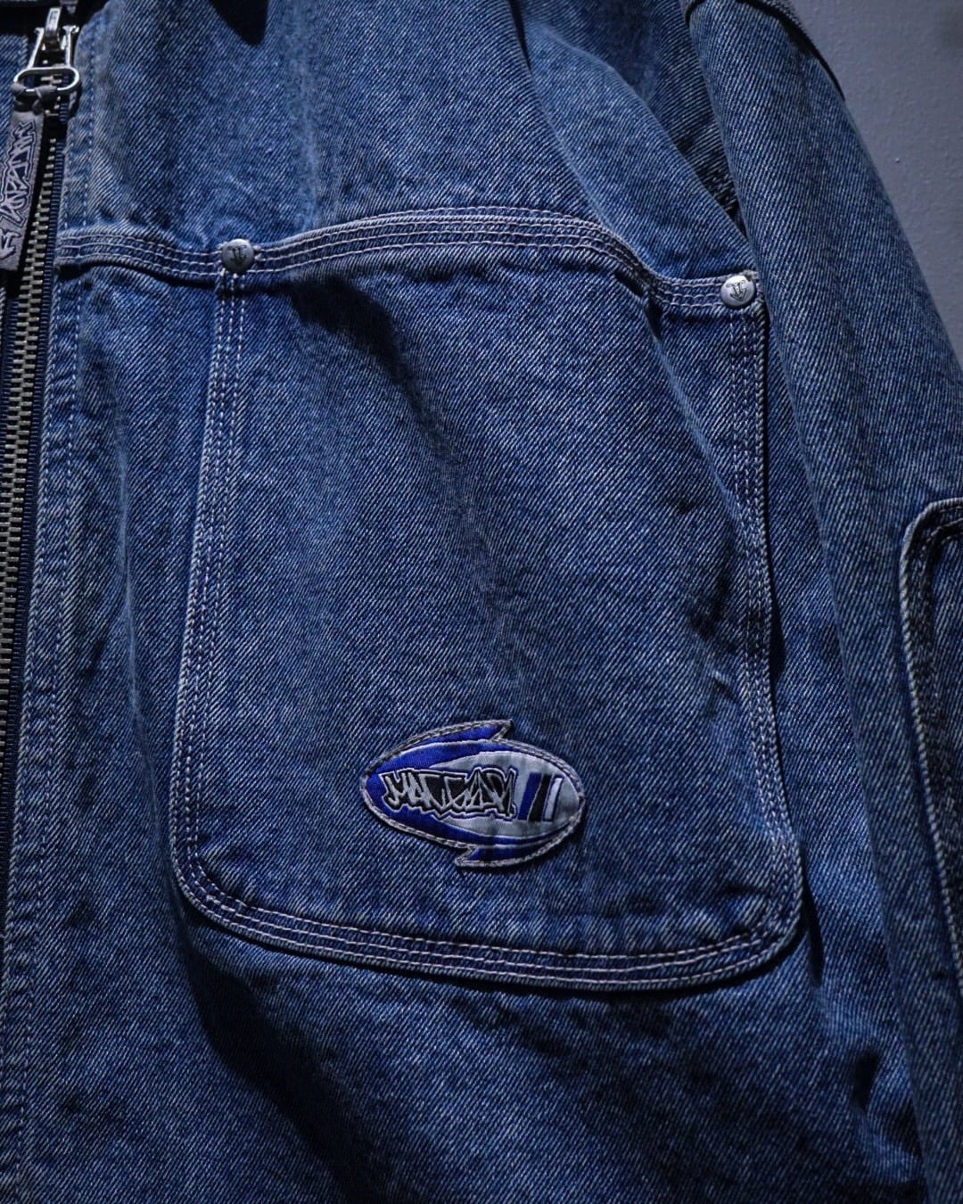 add (C) vintage】“MACGEAR” Good Aging Vintage Zip Up Denim Jacket