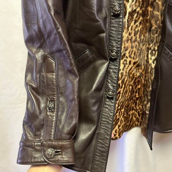 CHROME HEARTS クロムハーツ レザージャケット レオパード | chromehearts
