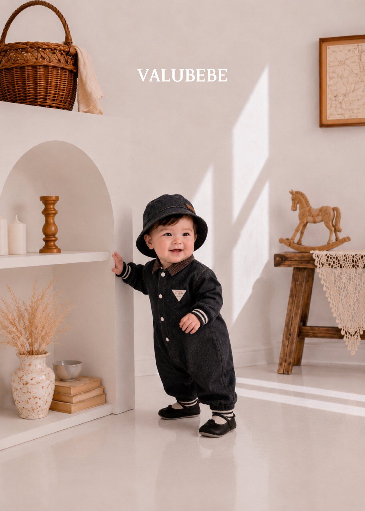送料無料【予約】/ ドンキデニムジャンプスーツ / valubebe